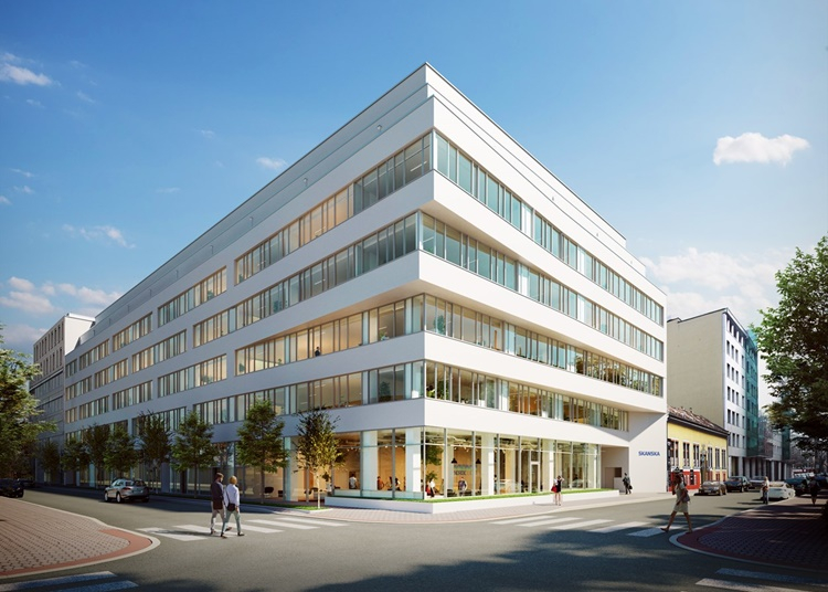 A Skanska Nordic Light irodaházban található székhelye WELL Health & Safety minősítést kapott