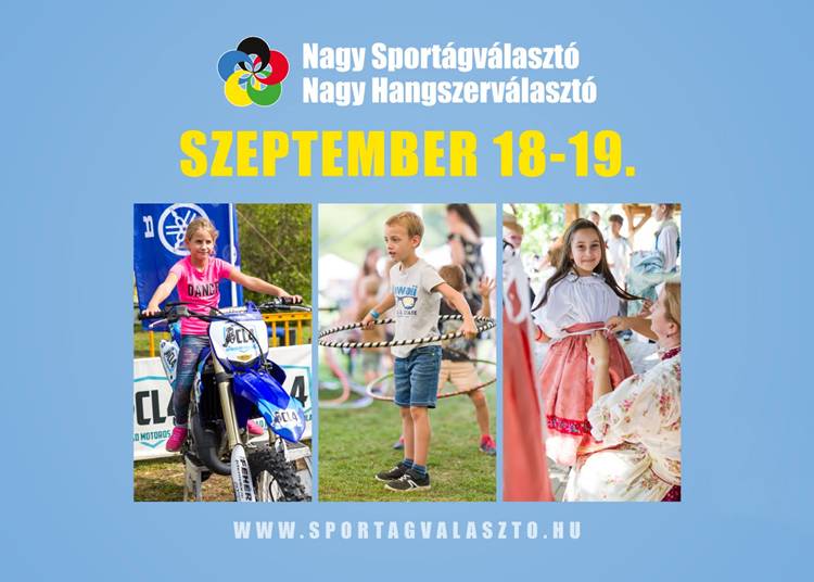Nagy sportág- és hangszerválasztó, 2026. szeptember 18-19.