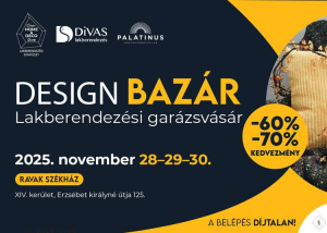 Design Bazár: háromnapos lakberendezési garázsvásár, 2025. november 28-30.