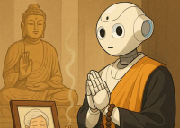 A robot, 